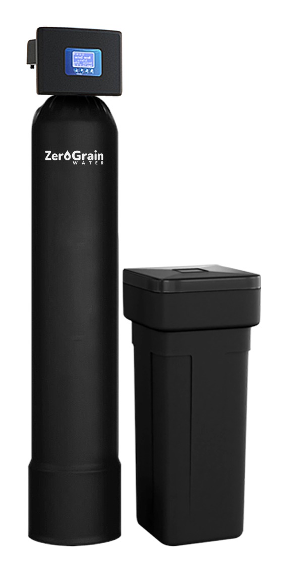 The whole-home softening and carbon tank with its brine tank